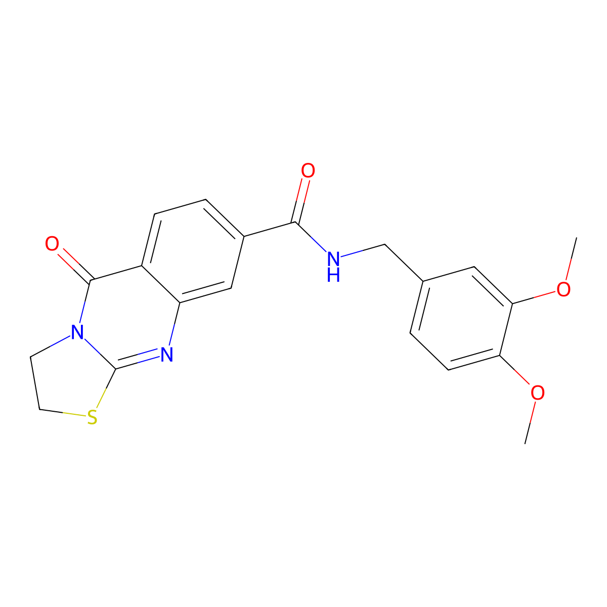 N-(3,4-dimethoxybenzyl)-5-oxo-3,5-dihydro-2H-thiazolo[2,3-b]quinazoline-8-carboxamide molecular structure, CAS 1251603-83-4