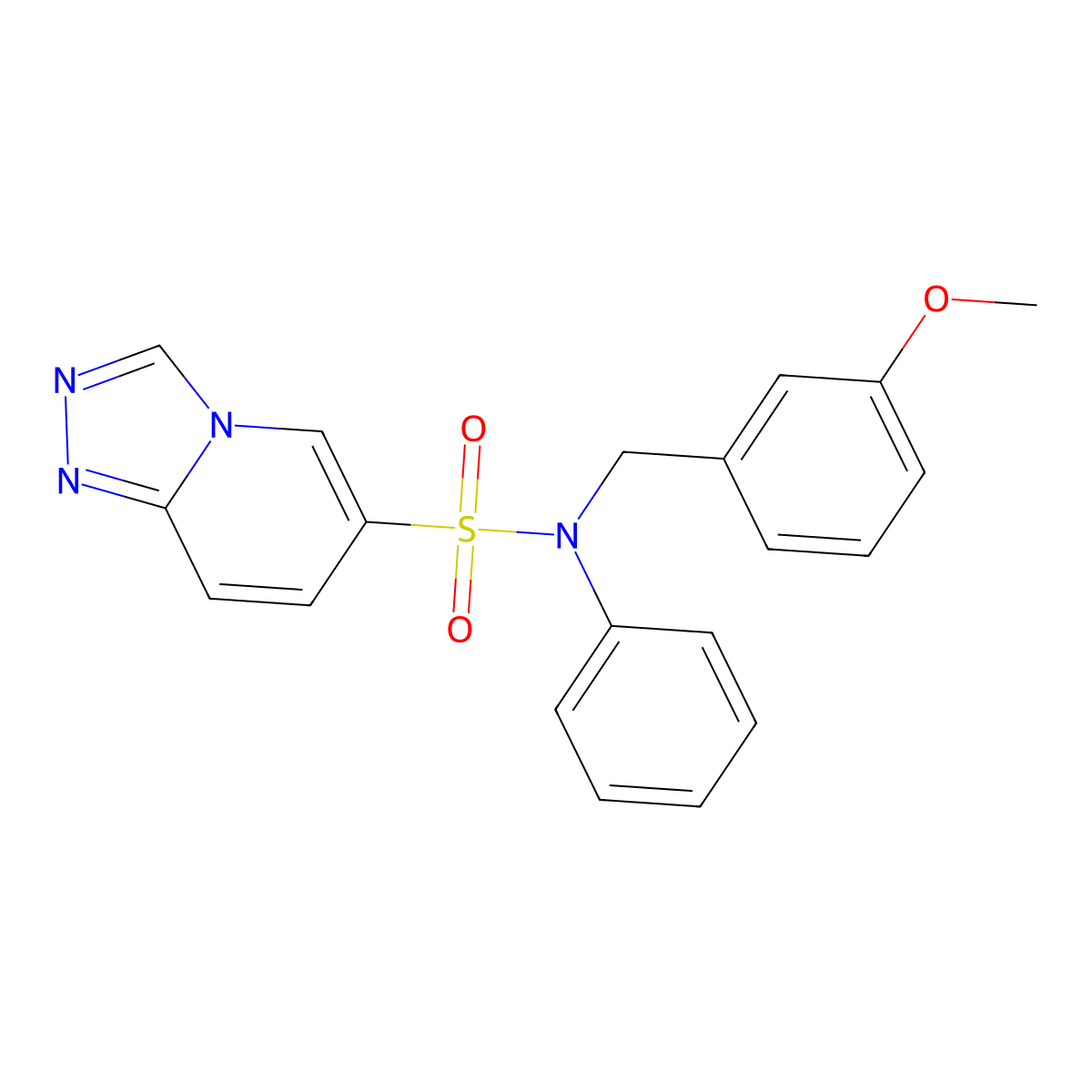 N-[(3-Methoxyphenyl)methyl]-N-phenyl-[1,2,4]triazolo[4,3-A]pyridine-6-sulfonamide molecular structure, CAS 1251603-85-6