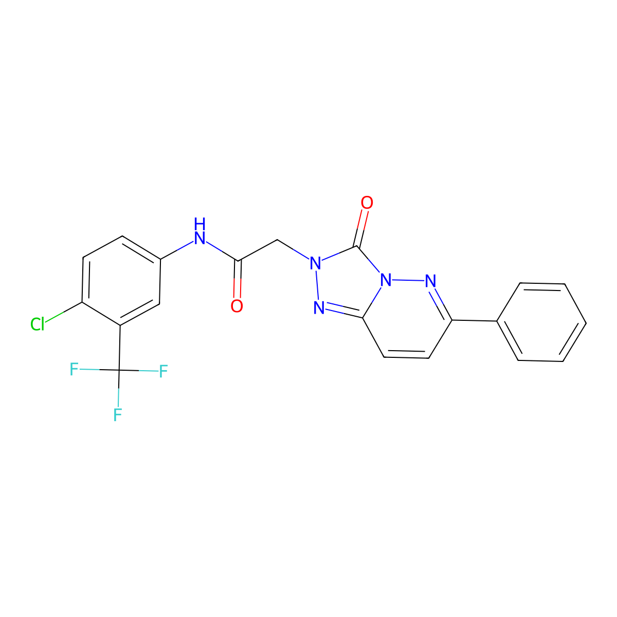N-(4-chloro-3-(trifluoromethyl)phenyl)-2-(3-oxo-6-phenyl-[1,2,4]triazolo[4,3-b]pyridazin-2(3H)-yl)acetamide molecular structure, CAS 1251603-96-9