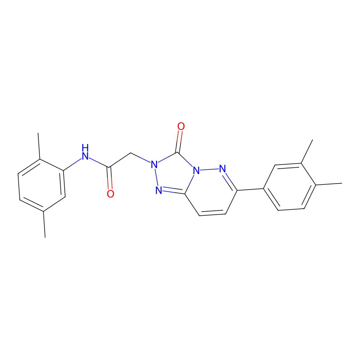N-(2,5-dimethylphenyl)-2-(6-(3,4-dimethylphenyl)-3-oxo-[1,2,4]triazolo[4,3-b]pyridazin-2(3H)-yl)acetamide molecular structure, CAS 1251604-06-4