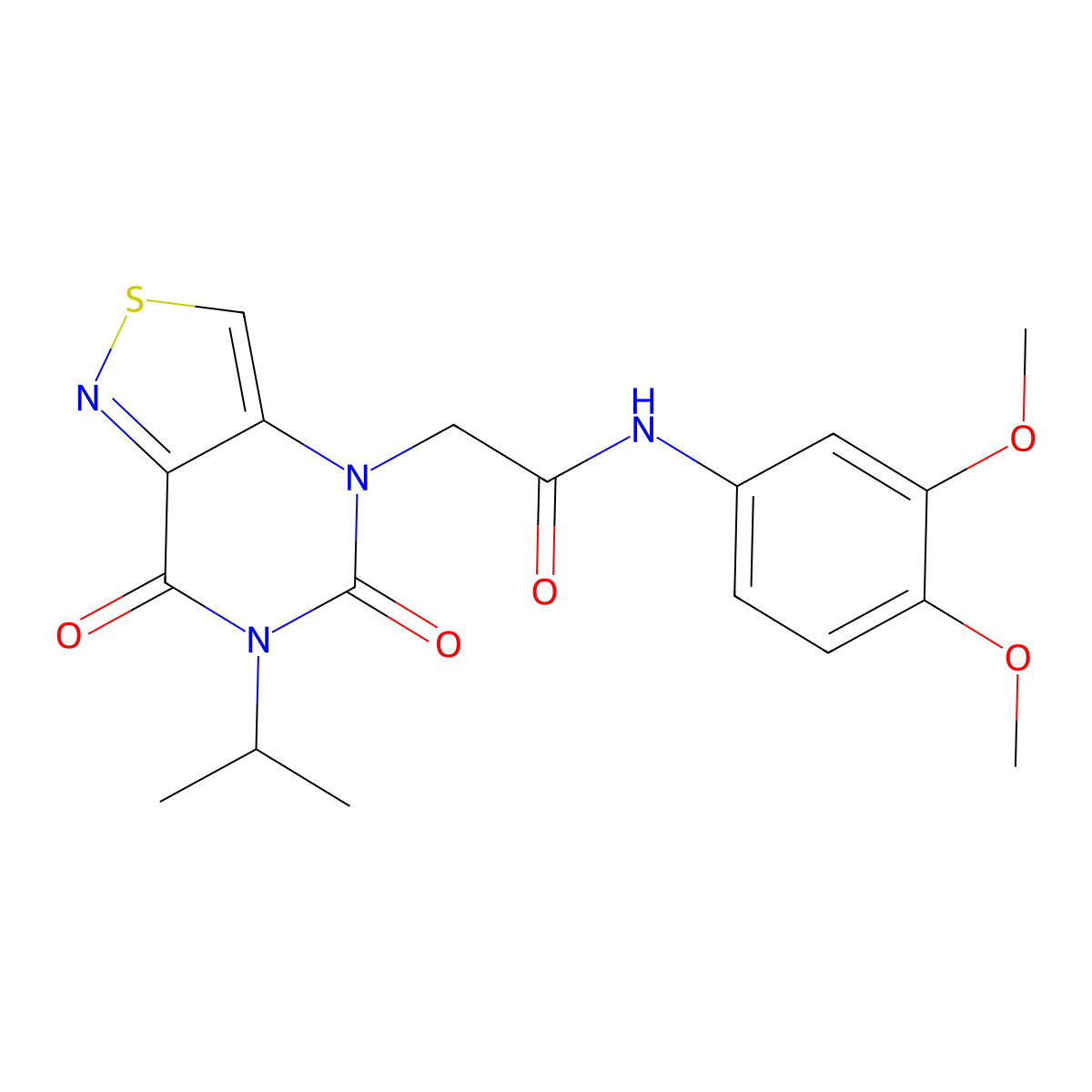N-(3,4-dimethoxyphenyl)-2-(6-isopropyl-5,7-dioxo-6,7-dihydroisothiazolo[4,3-d]pyrimidin-4(5H)-yl)acetamide molecular structure, CAS 1251604-11-1