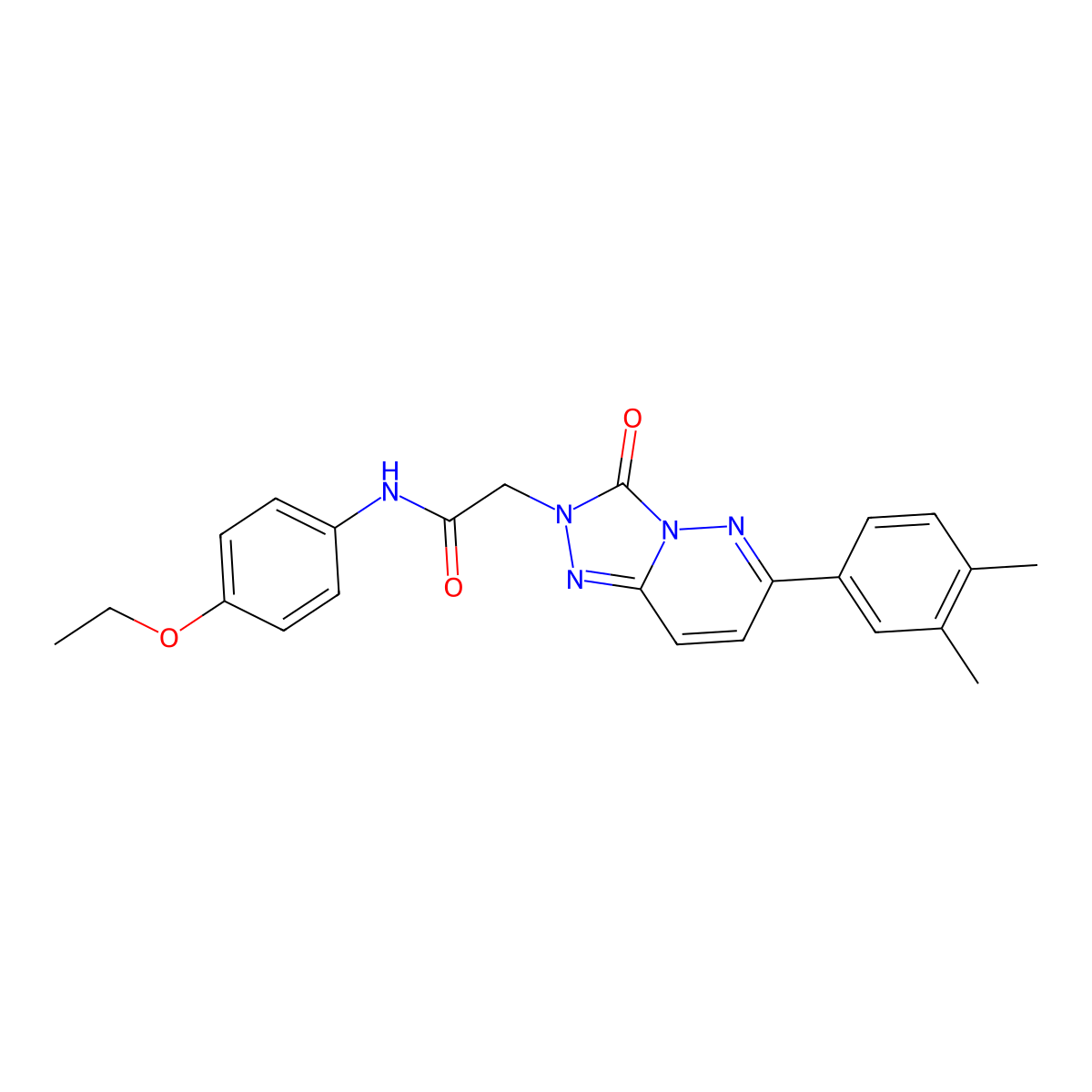 2-[6-(3,4-dimethylphenyl)-3-oxo-2H,3H-[1,2,4]triazolo[4,3-b]pyridazin-2-yl]-N-(4-ethoxyphenyl)acetamide molecular structure, CAS 1251604-12-2