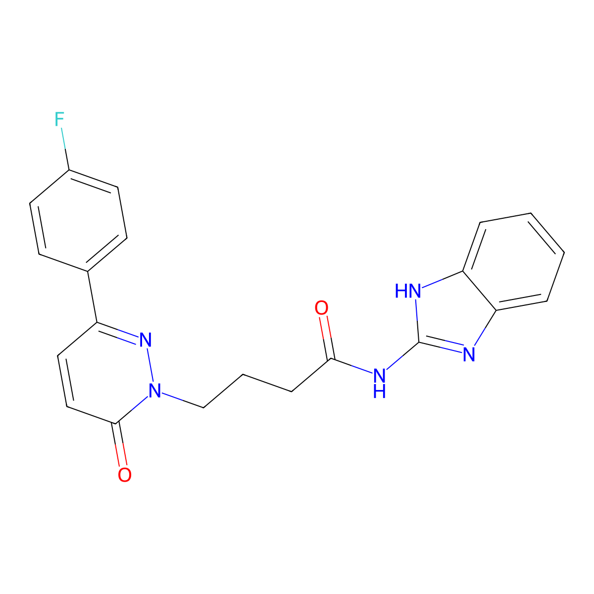 N-(1H-benzo[d]imidazol-2-yl)-4-(3-(4-fluorophenyl)-6-oxopyridazin-1(6H)-yl)butanamide molecular structure, CAS 1251604-18-8