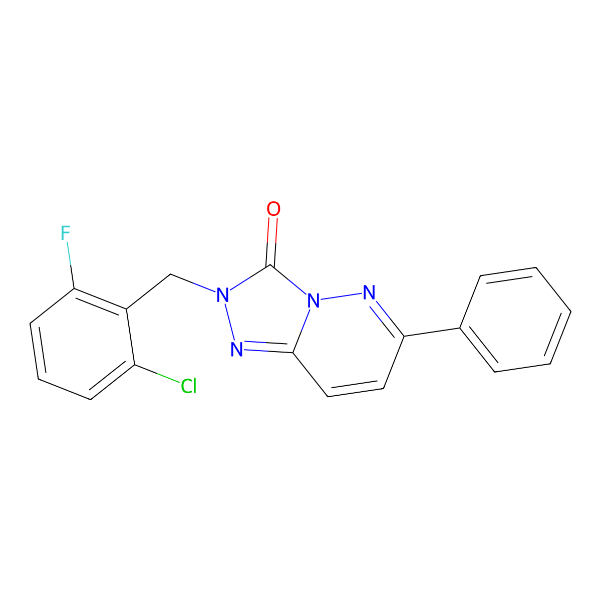 2-(2-chloro-6-fluorobenzyl)-6-phenyl-[1,2,4]triazolo[4,3-b]pyridazin-3(2H)-one molecular structure, CAS 1251604-30-4