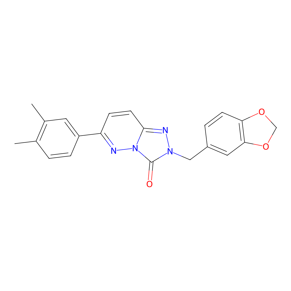 2-(benzo[d][1,3]dioxol-5-ylmethyl)-6-(3,4-dimethylphenyl)-[1,2,4]triazolo[4,3-b]pyridazin-3(2H)-one molecular structure, CAS 1251604-34-8