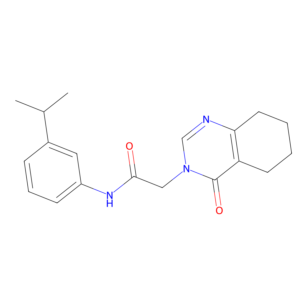 2-(4-oxo-3,4,5,6,7,8-hexahydroquinazolin-3-yl)-N-[3-(propan-2-yl)phenyl]acetamide molecular structure, CAS 1251604-47-3