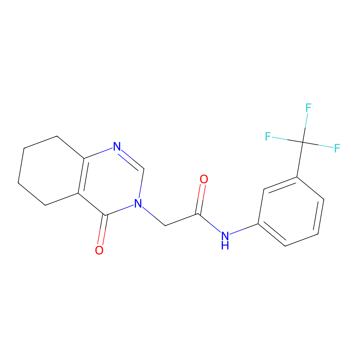 2-(4-oxo-5,6,7,8-tetrahydroquinazolin-3(4H)-yl)-N-(3-(trifluoromethyl)phenyl)acetamide molecular structure, CAS 1251604-68-8