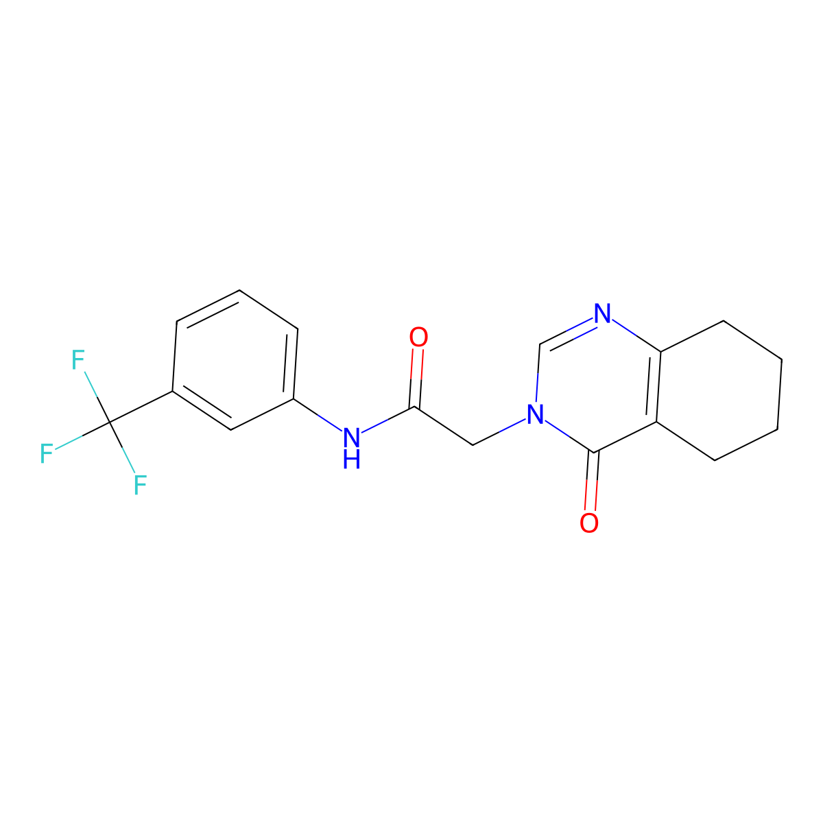 2-(4-oxo-5,6,7,8-tetrahydroquinazolin-3(4H)-yl)-N-(3-(trifluoromethyl)phenyl)acetamide molecular structure, CAS 1251604-68-8