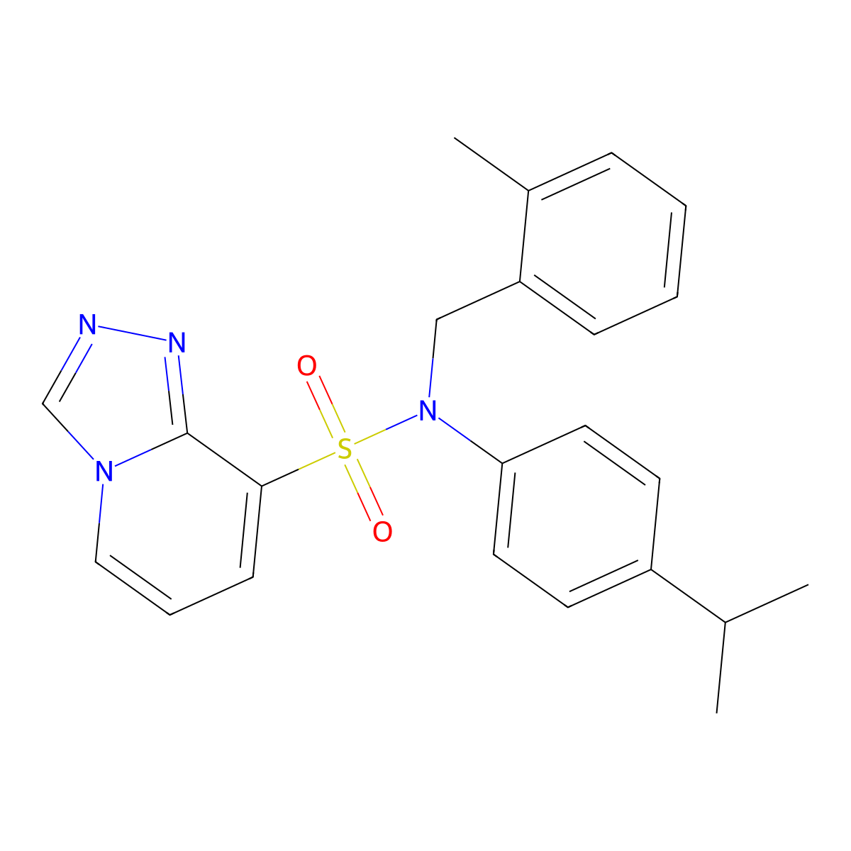 N-[(2-methylphenyl)methyl]-N-[4-(propan-2-yl)phenyl]-[1,2,4]triazolo[4,3-a]pyridine-8-sulfonamide molecular structure, CAS 1251604-85-9