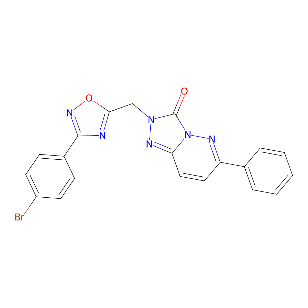 2-((3-(4-bromophenyl)-1,2,4-oxadiazol-5-yl)methyl)-6-phenyl-[1,2,4]triazolo[4,3-b]pyridazin-3(2H)-one molecular structure, CAS 1251605-01-2