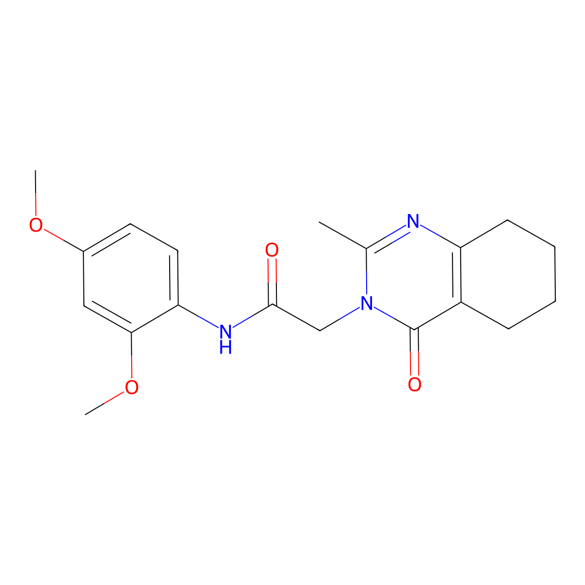 N-(2,4-dimethoxyphenyl)-2-(2-methyl-4-oxo-5,6,7,8-tetrahydroquinazolin-3(4H)-yl)acetamide molecular structure, CAS 1251605-02-3