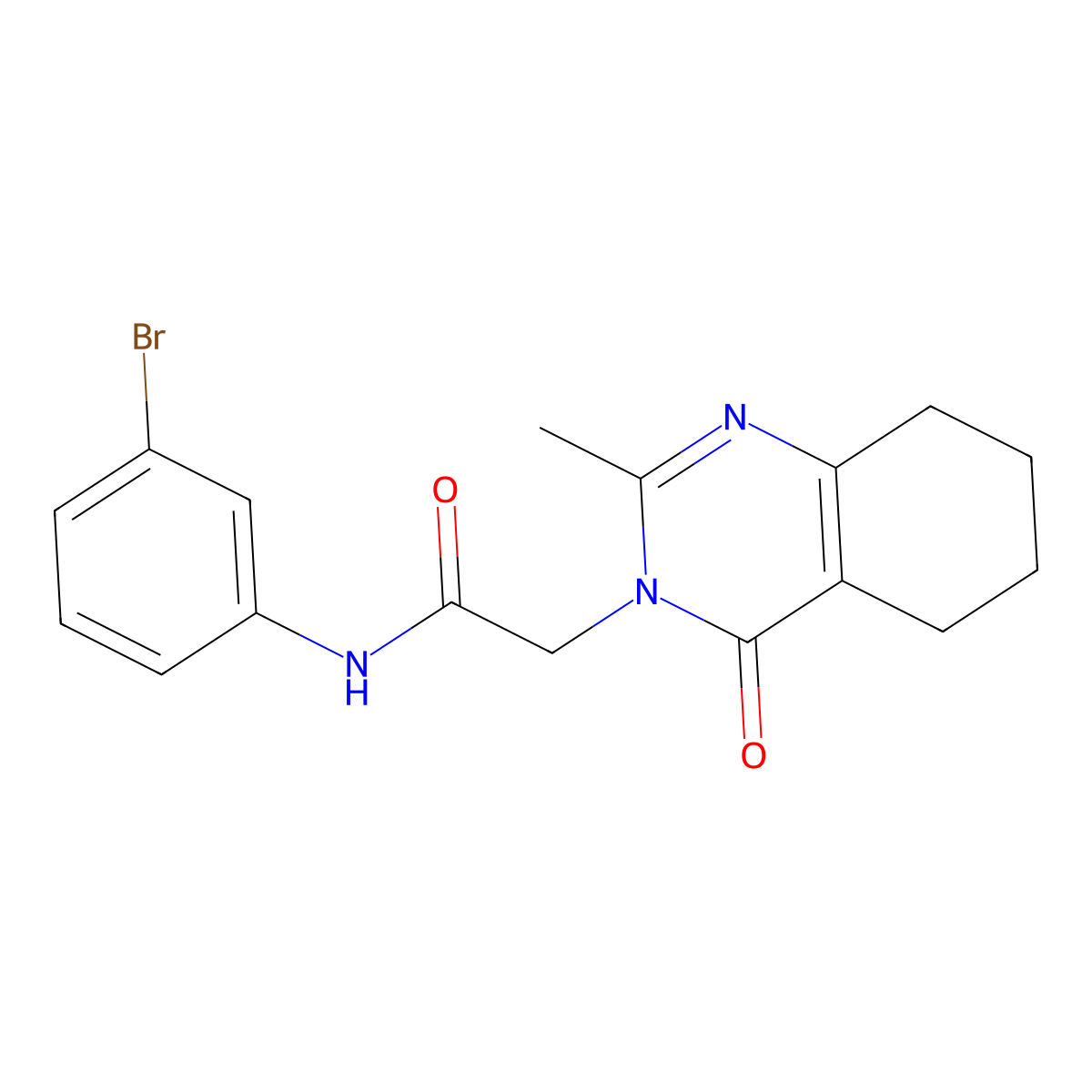 N-(3-bromophenyl)-2-(2-methyl-4-oxo-5,6,7,8-tetrahydroquinazolin-3(4H)-yl)acetamide molecular structure, CAS 1251605-06-7