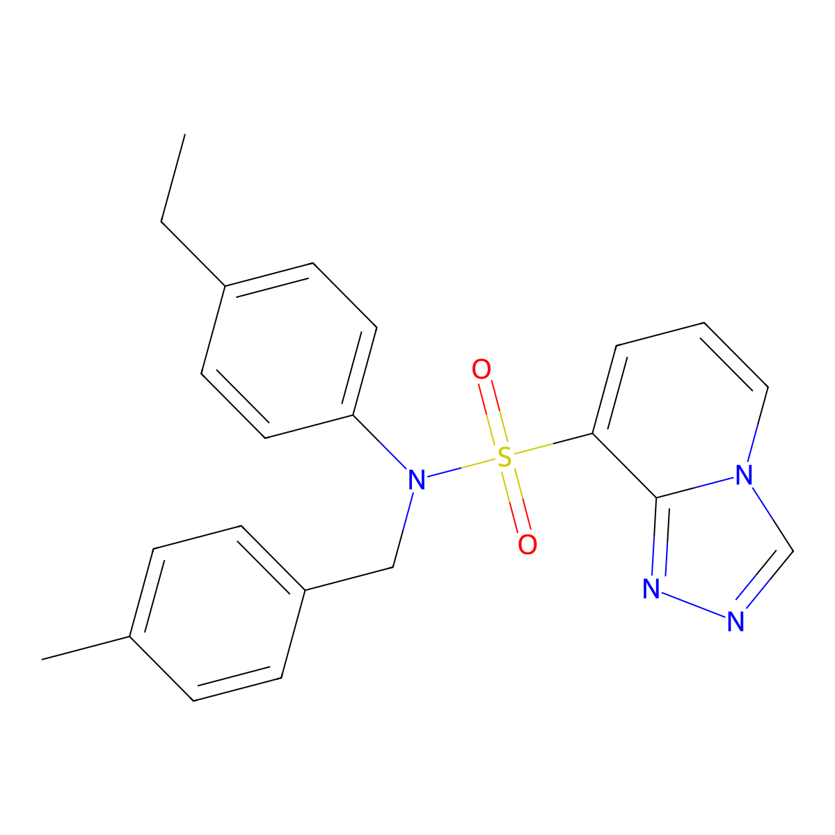 N-(4-ethylphenyl)-N-[(4-methylphenyl)methyl]-[1,2,4]triazolo[4,3-a]pyridine-8-sulfonamide molecular structure, CAS 1251605-49-8