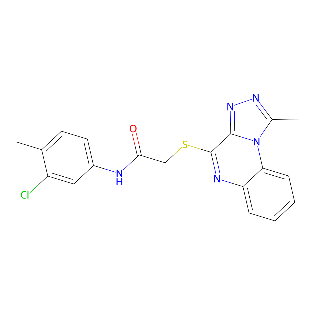 N-(3-Chloro-4-methylphenyl)-2-({1-methyl-[1,2,4]triazolo[4,3-A]quinoxalin-4-YL}sulfanyl)acetamide molecular structure, CAS 1251607-45-0