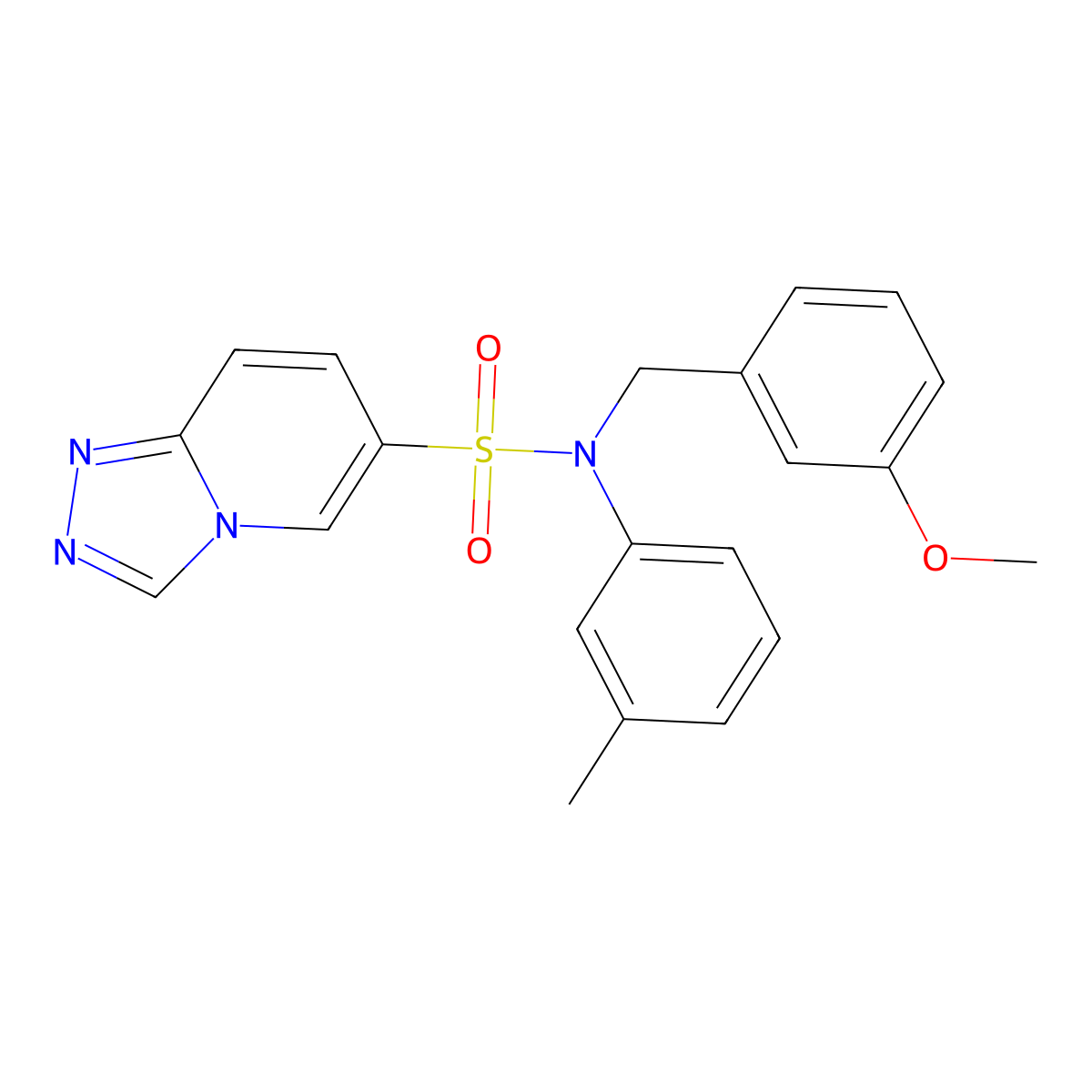 N-[(3-methoxyphenyl)methyl]-N-(3-methylphenyl)-[1,2,4]triazolo[4,3-a]pyridine-6-sulfonamide molecular structure, CAS 1251607-92-7