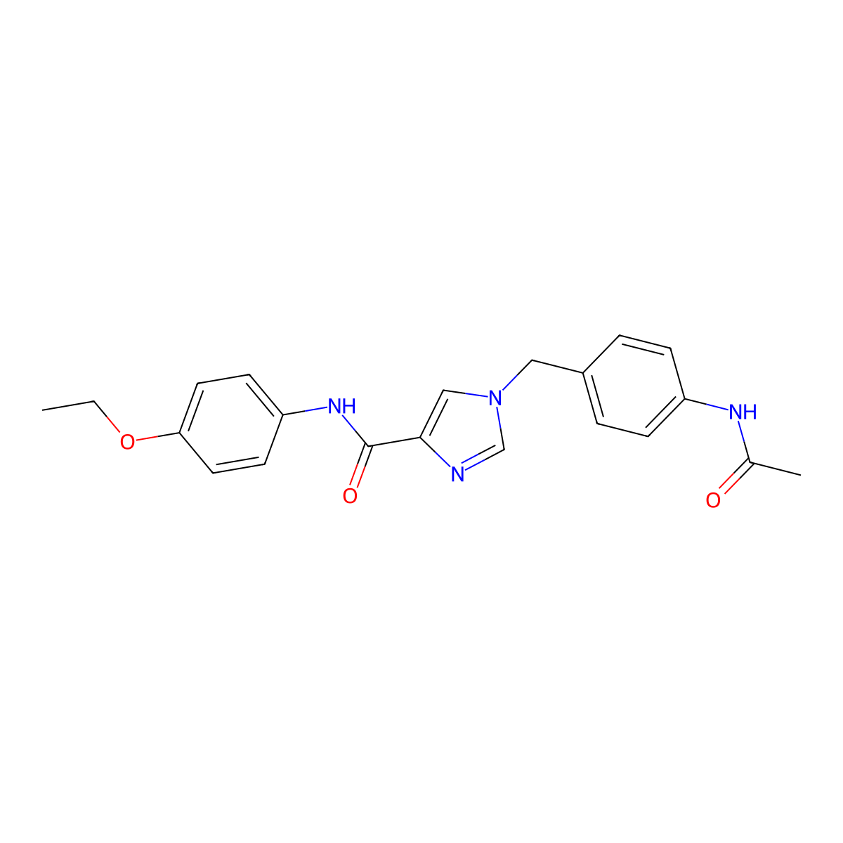 1-(4-acetamidobenzyl)-N-(4-ethoxyphenyl)-1H-imidazole-4-carboxamide molecular structure, CAS 1251608-22-6