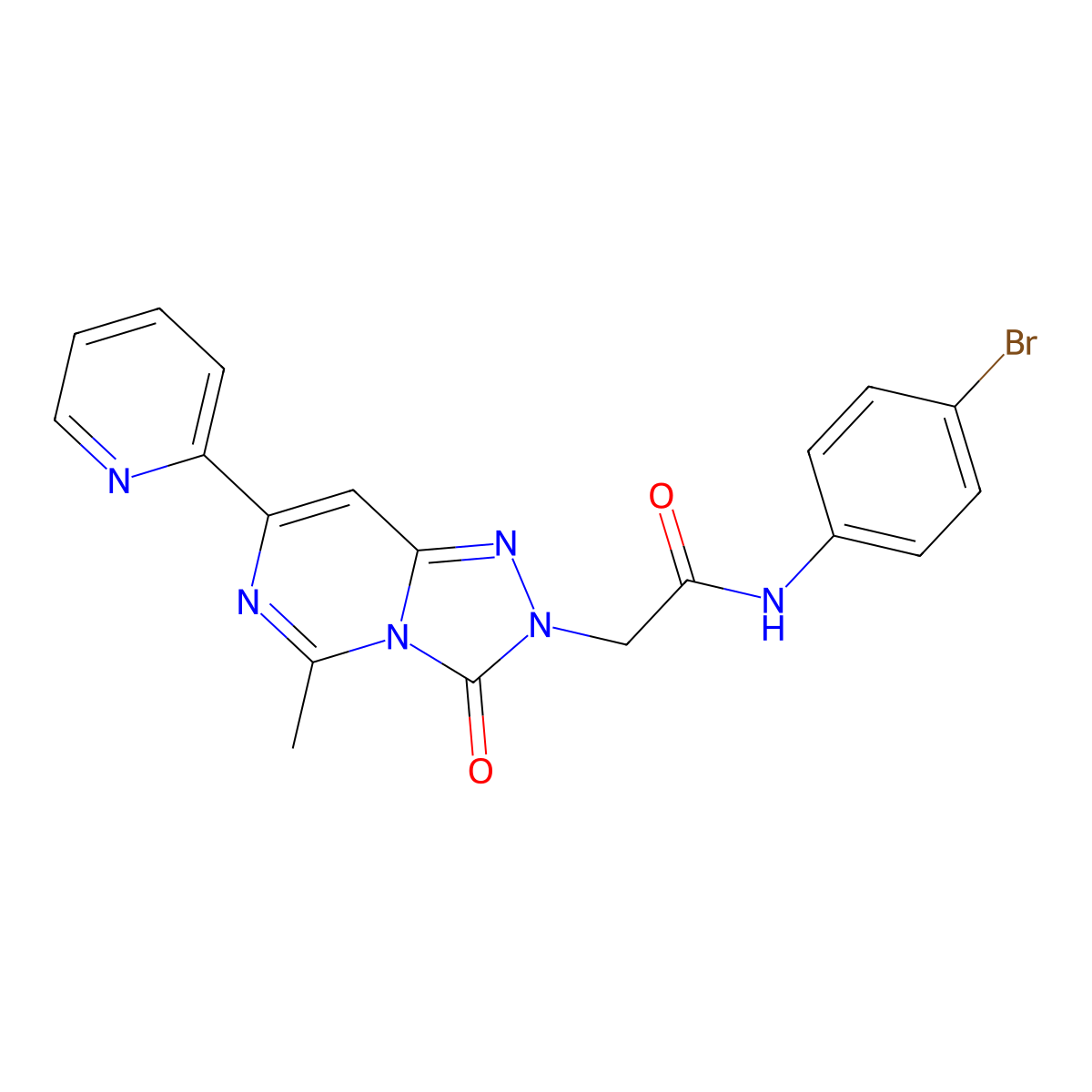 N-(4-bromophenyl)-2-(5-methyl-3-oxo-7-(pyridin-2-yl)-[1,2,4]triazolo[4,3-c]pyrimidin-2(3H)-yl)acetamide molecular structure, CAS 1251608-91-9