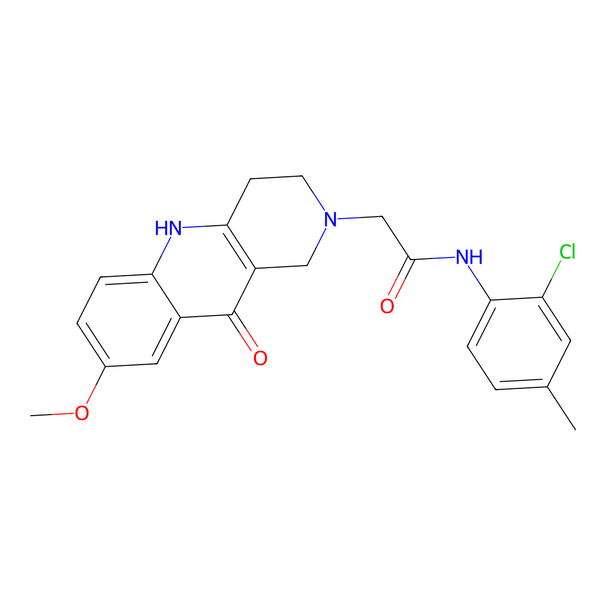 N-(2-chloro-4-methylphenyl)-2-(8-methoxy-10-oxo-3,4-dihydrobenzo[b][1,6]naphthyridin-2(1H,5H,10H)-yl)acetamide molecular structure, CAS 1251609-05-8
