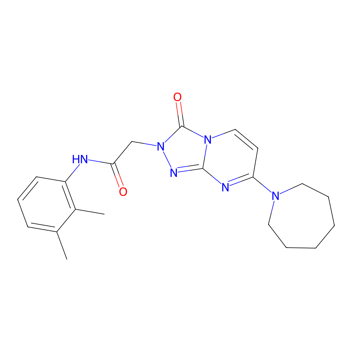 2-[7-(1-azepanyl)-3-oxo[1,2,4]triazolo[4,3-a]pyrimidin-2(3H)-yl]-N~1~-(2,3-dimethylphenyl)acetamide molecular structure, CAS 1251609-19-4