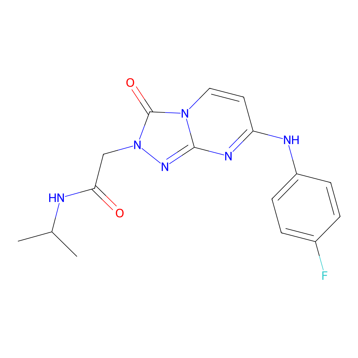 2-[7-(4-fluoroanilino)-3-oxo[1,2,4]triazolo[4,3-a]pyrimidin-2(3H)-yl]-N~1~-isopropylacetamide molecular structure, CAS 1251609-26-3