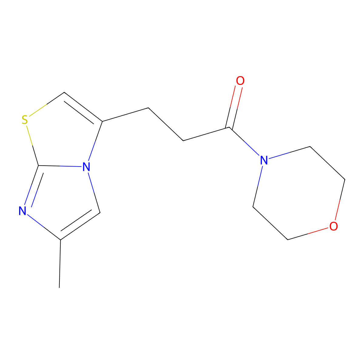 3-(6-Methylimidazo[2,1-b]thiazol-3-yl)-1-morpholinopropan-1-one molecular structure, CAS 1251609-62-7