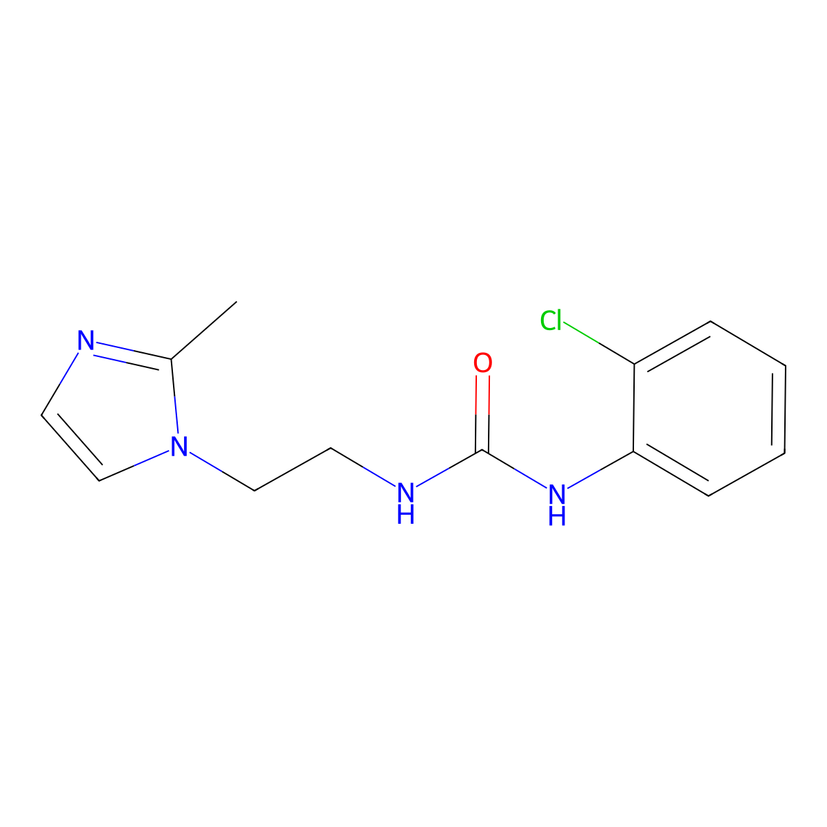 1-(2-chlorophenyl)-3-(2-(2-methyl-1H-imidazol-1-yl)ethyl)urea molecular structure, CAS 1251609-71-8