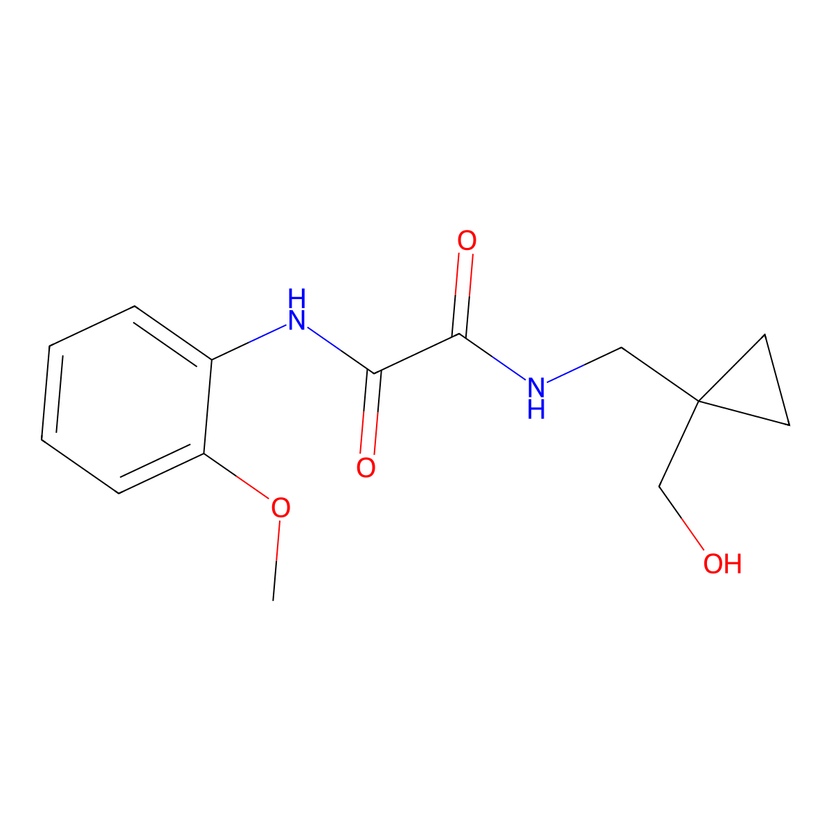 N1-((1-(hydroxymethyl)cyclopropyl)methyl)-N2-(2-methoxyphenyl)oxalamide molecular structure, CAS 1251609-75-2