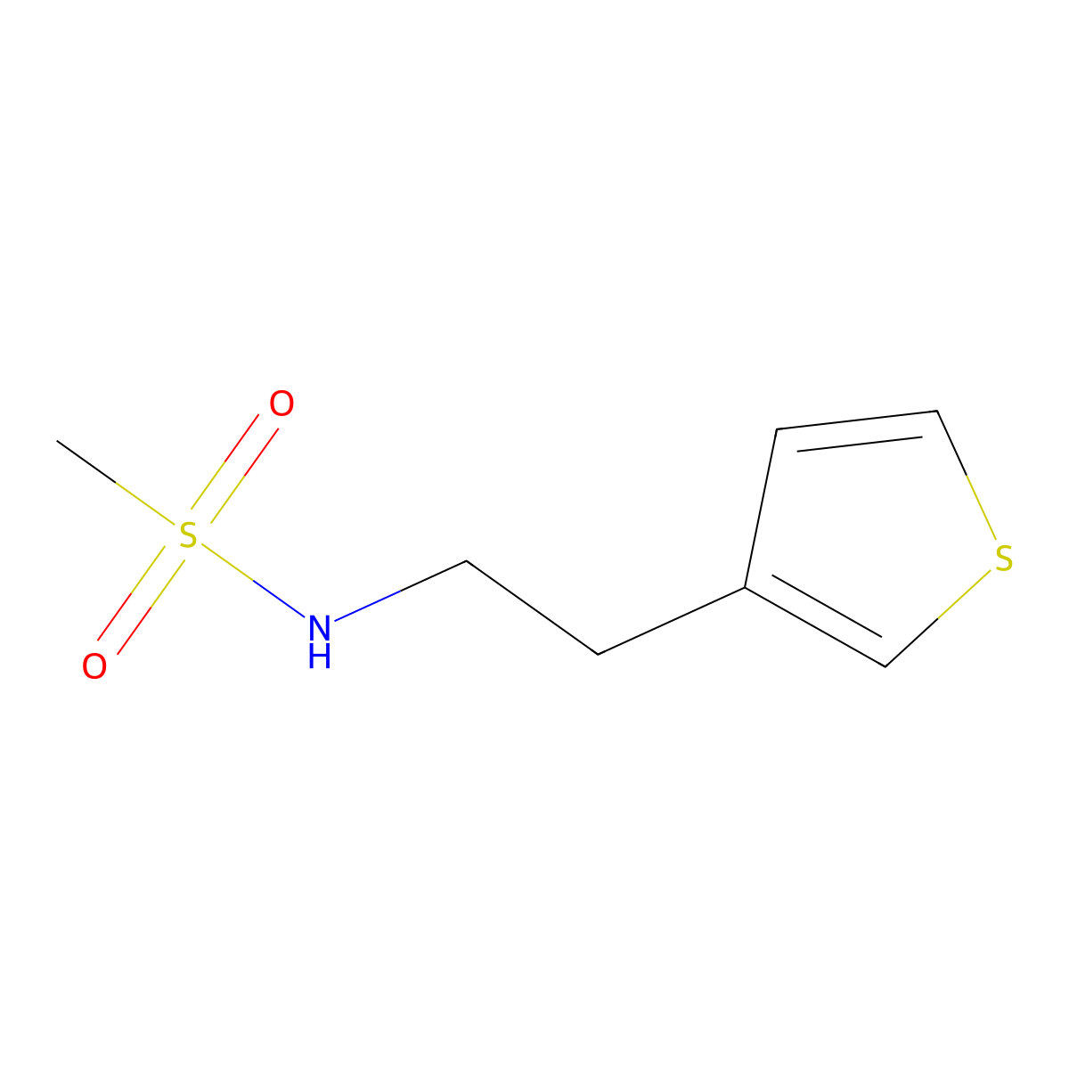 N-[2-(thiophen-3-yl)ethyl]methanesulfonamide molecular structure, CAS 1251609-76-3