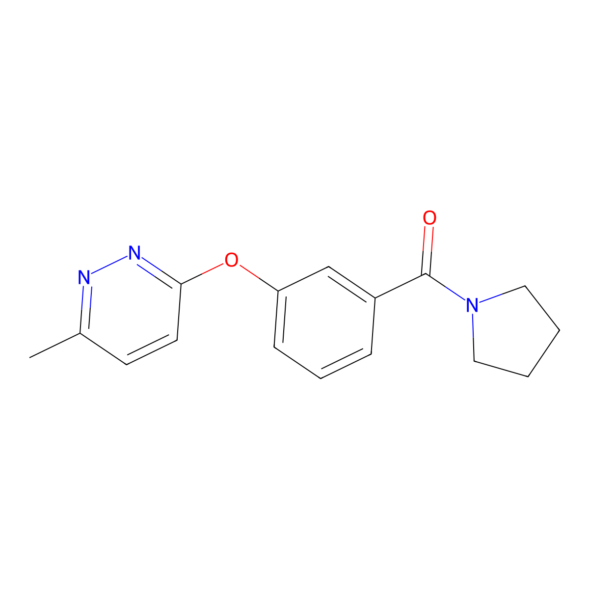 (3-((6-Methylpyridazin-3-yl)oxy)phenyl)(pyrrolidin-1-yl)methanone molecular structure, CAS 1251609-84-3