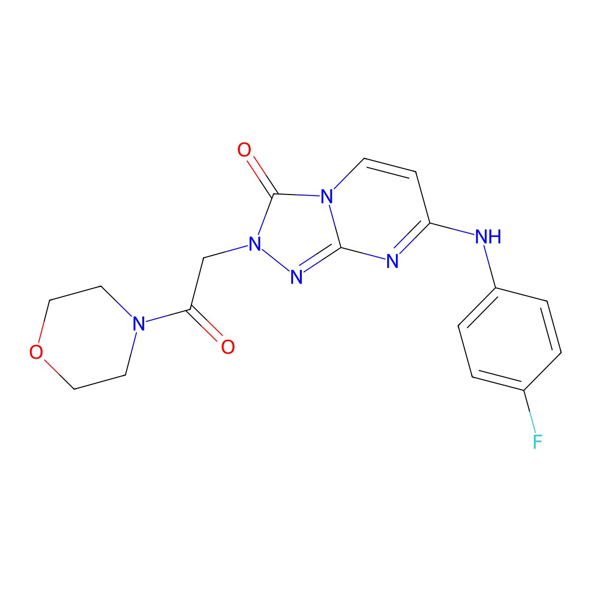 7-(4-fluoroanilino)-2-(2-morpholino-2-oxoethyl)[1,2,4]triazolo[4,3-a]pyrimidin-3(2H)-one molecular structure, CAS 1251609-92-3