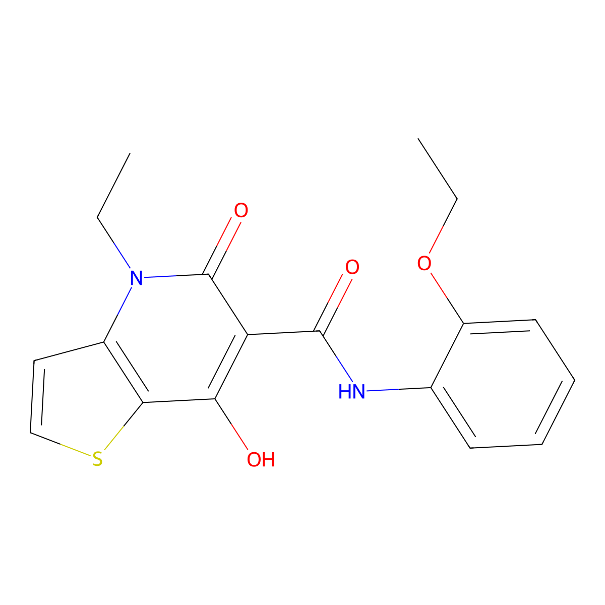 N-(2-ethoxyphenyl)-4-ethyl-7-hydroxy-5-oxo-4H,5H-thieno[3,2-b]pyridine-6-carboxamide molecular structure, CAS 1251610-16-8