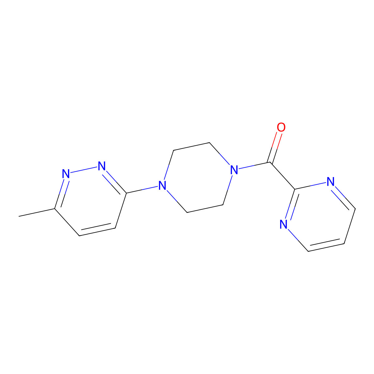 (4-(6-Methylpyridazin-3-yl)piperazin-1-yl)(pyrimidin-2-yl)methanone molecular structure, CAS 1251610-35-1