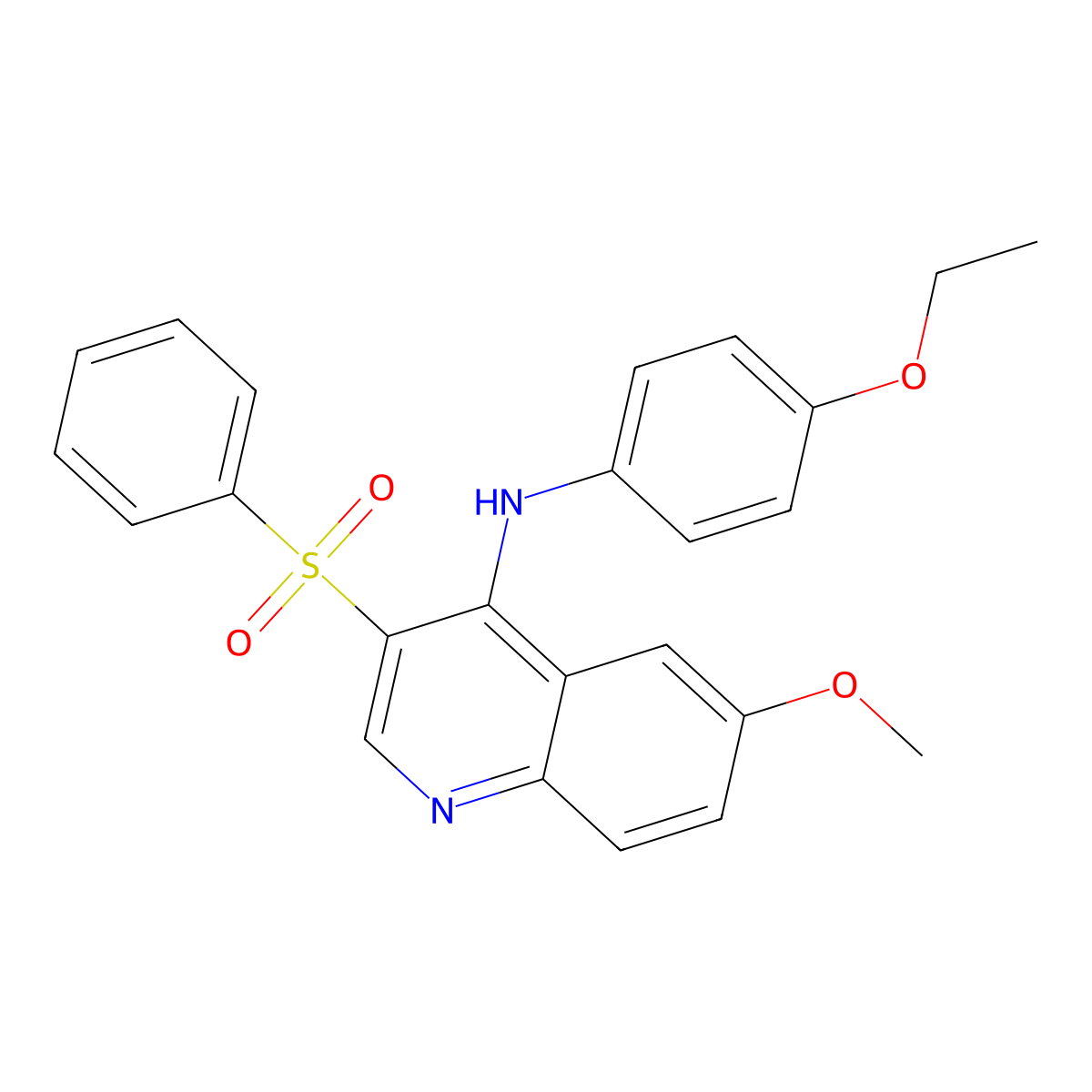 N-(4-ethoxyphenyl)-6-methoxy-3-(phenylsulfonyl)quinolin-4-amine molecular structure, CAS 1251610-37-3