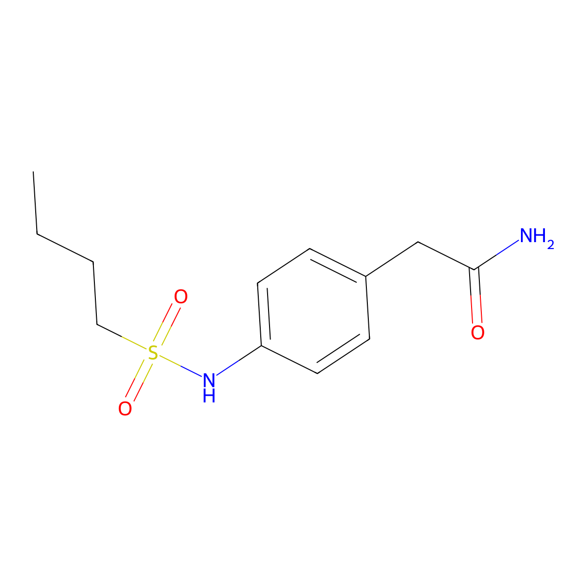 2-(4-(Butylsulfonamido)phenyl)acetamide molecular structure, CAS 1251610-71-5