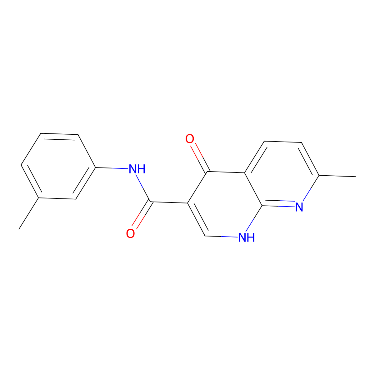 7-methyl-N-(3-methylphenyl)-4-oxo-1,4-dihydro-1,8-naphthyridine-3-carboxamide molecular structure, CAS 1251611-42-3
