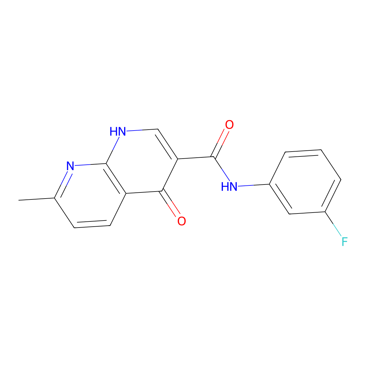 N-(3-fluorophenyl)-7-methyl-4-oxo-1,4-dihydro-1,8-naphthyridine-3-carboxamide molecular structure, CAS 1251611-46-7