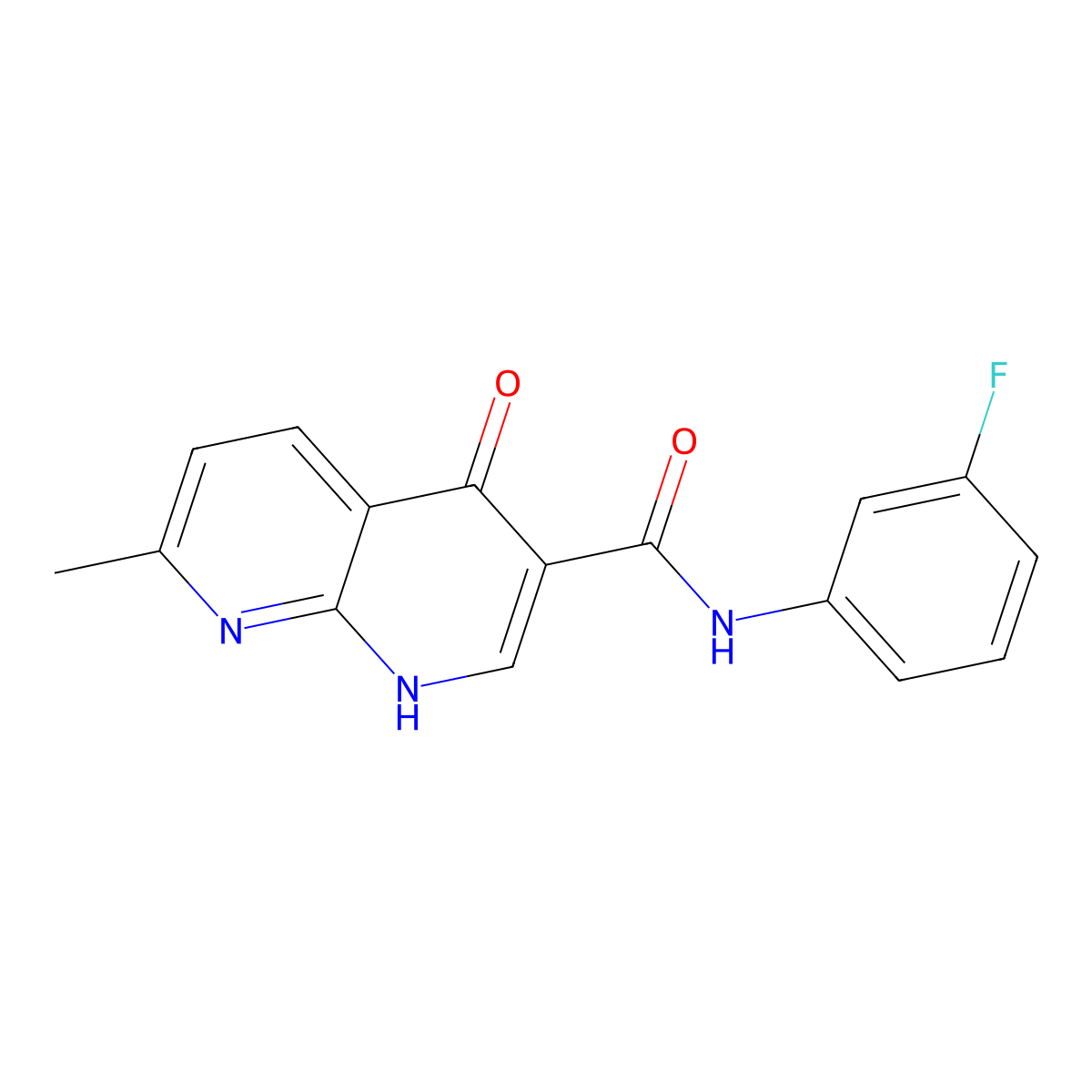 N-(3-fluorophenyl)-7-methyl-4-oxo-1,4-dihydro-1,8-naphthyridine-3-carboxamide molecular structure, CAS 1251611-46-7