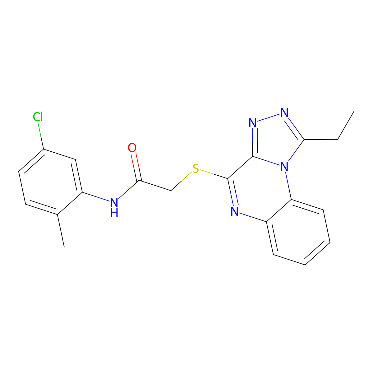 N-(5-chloro-2-methylphenyl)-2-({1-ethyl-[1,2,4]triazolo[4,3-a]quinoxalin-4-yl}sulfanyl)acetamide molecular structure, CAS 1251612-19-7