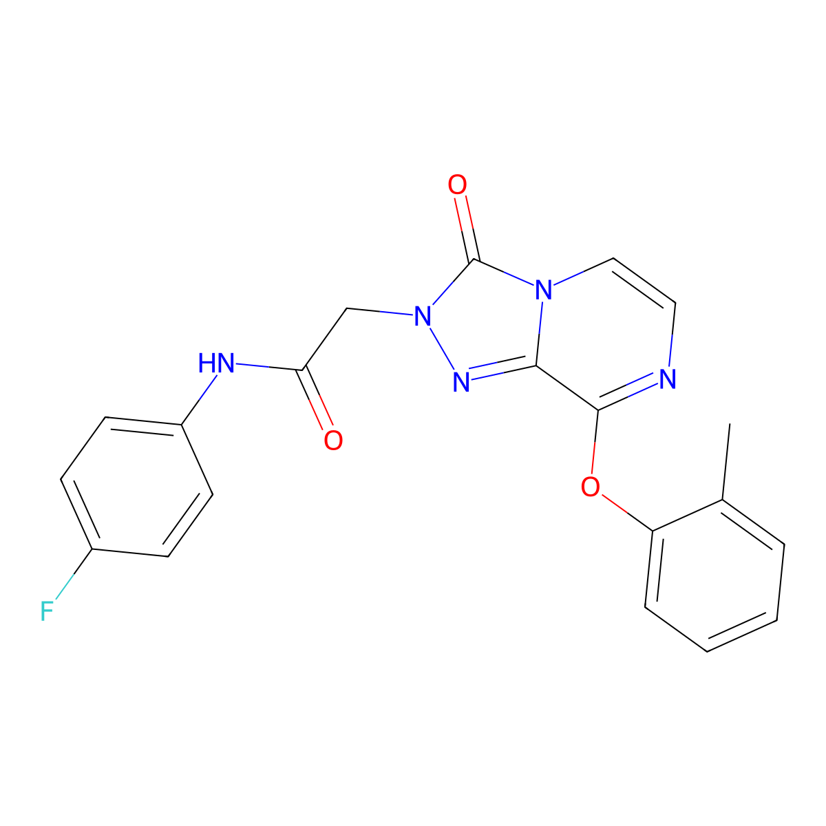 N-(4-fluorophenyl)-2-[8-(2-methylphenoxy)-3-oxo[1,2,4]triazolo[4,3-a]pyrazin-2(3H)-yl]acetamide molecular structure, CAS 1251612-56-2