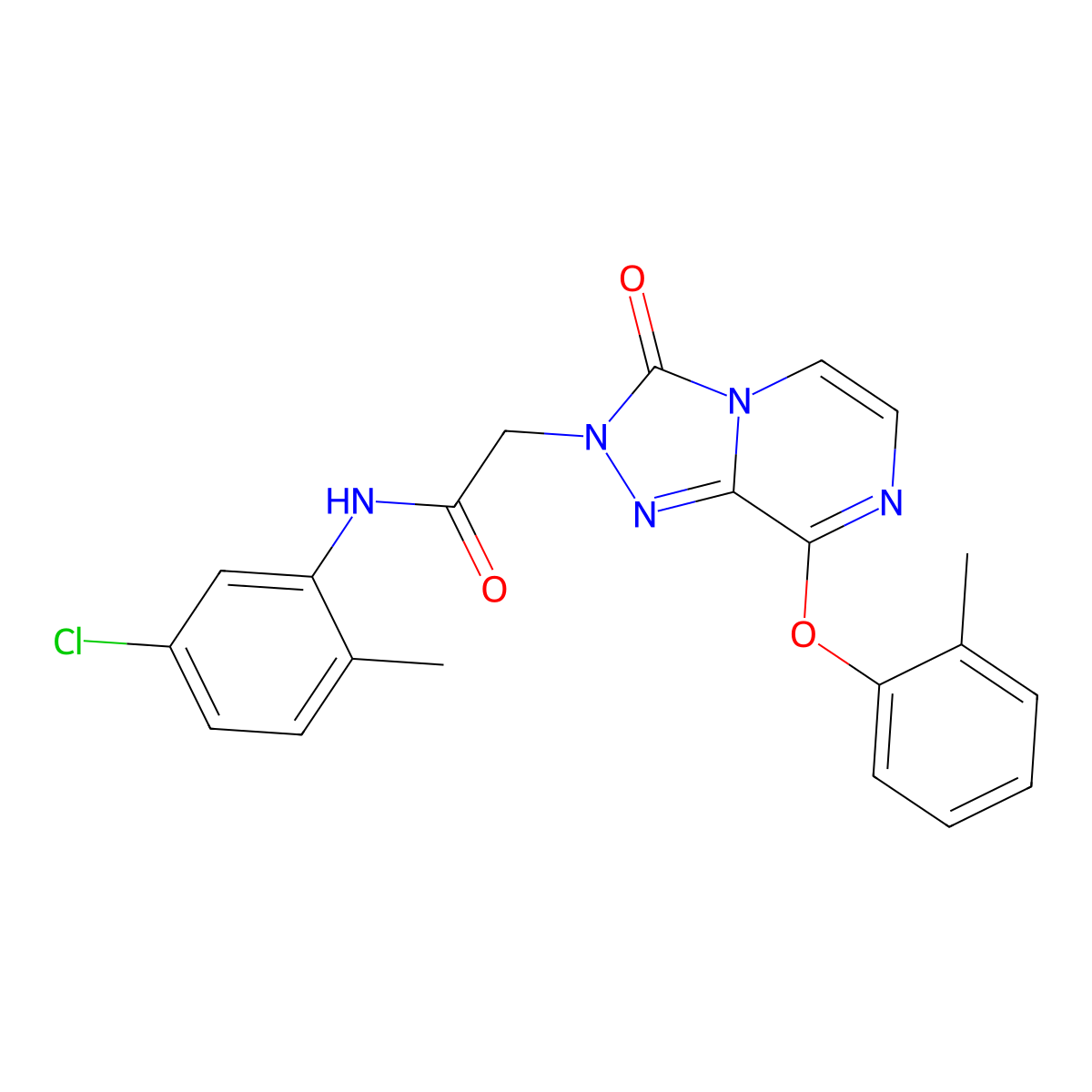 N-(5-chloro-2-methylphenyl)-2-[8-(2-methylphenoxy)-3-oxo[1,2,4]triazolo[4,3-a]pyrazin-2(3H)-yl]acetamide molecular structure, CAS 1251612-74-4