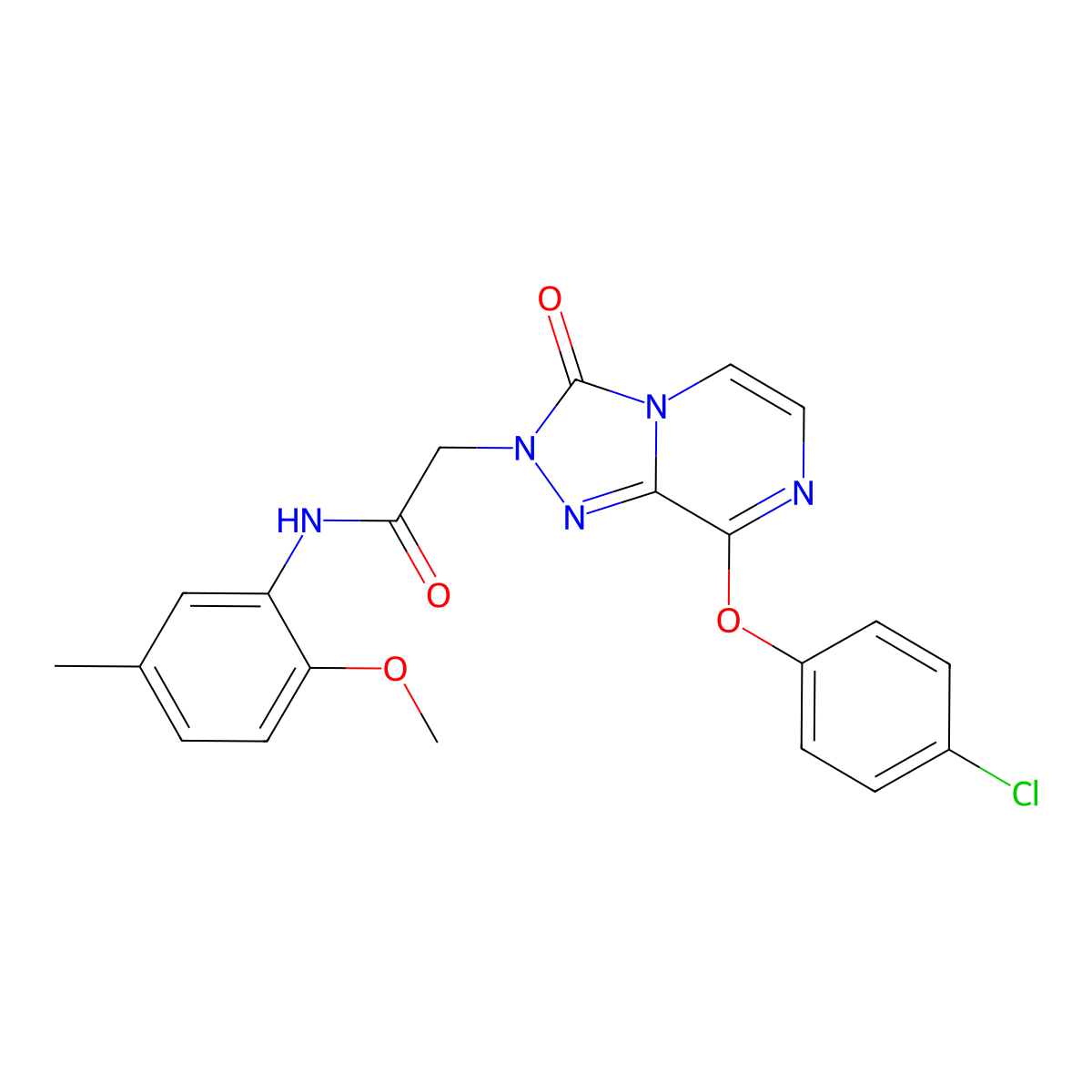 2-[8-(4-chlorophenoxy)-3-oxo[1,2,4]triazolo[4,3-a]pyrazin-2(3H)-yl]-N-(2-methoxy-5-methylphenyl)acetamide molecular structure, CAS 1251612-85-7