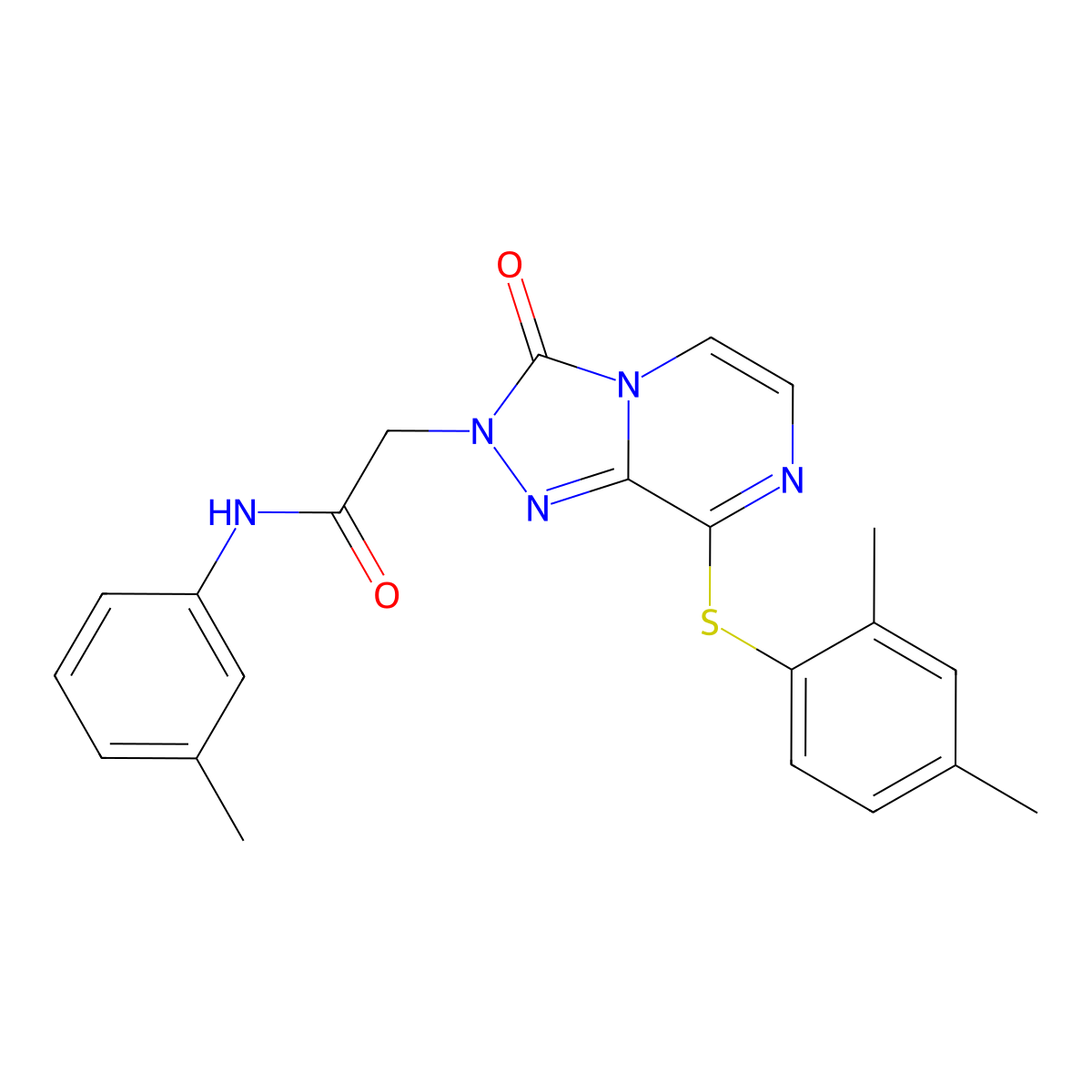 2-{8-[(2,4-dimethylphenyl)sulfanyl]-3-oxo[1,2,4]triazolo[4,3-a]pyrazin-2(3H)-yl}-N-(3-methylphenyl)acetamide molecular structure, CAS 1251613-34-9