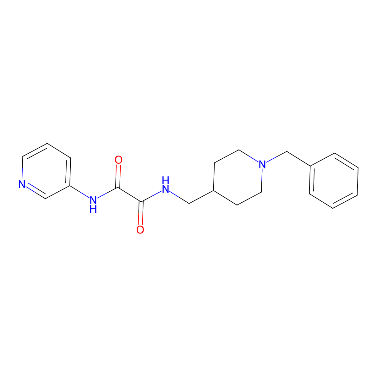 N1-((1-benzylpiperidin-4-yl)methyl)-N2-(pyridin-3-yl)oxalamide molecular structure, CAS 1251613-44-1