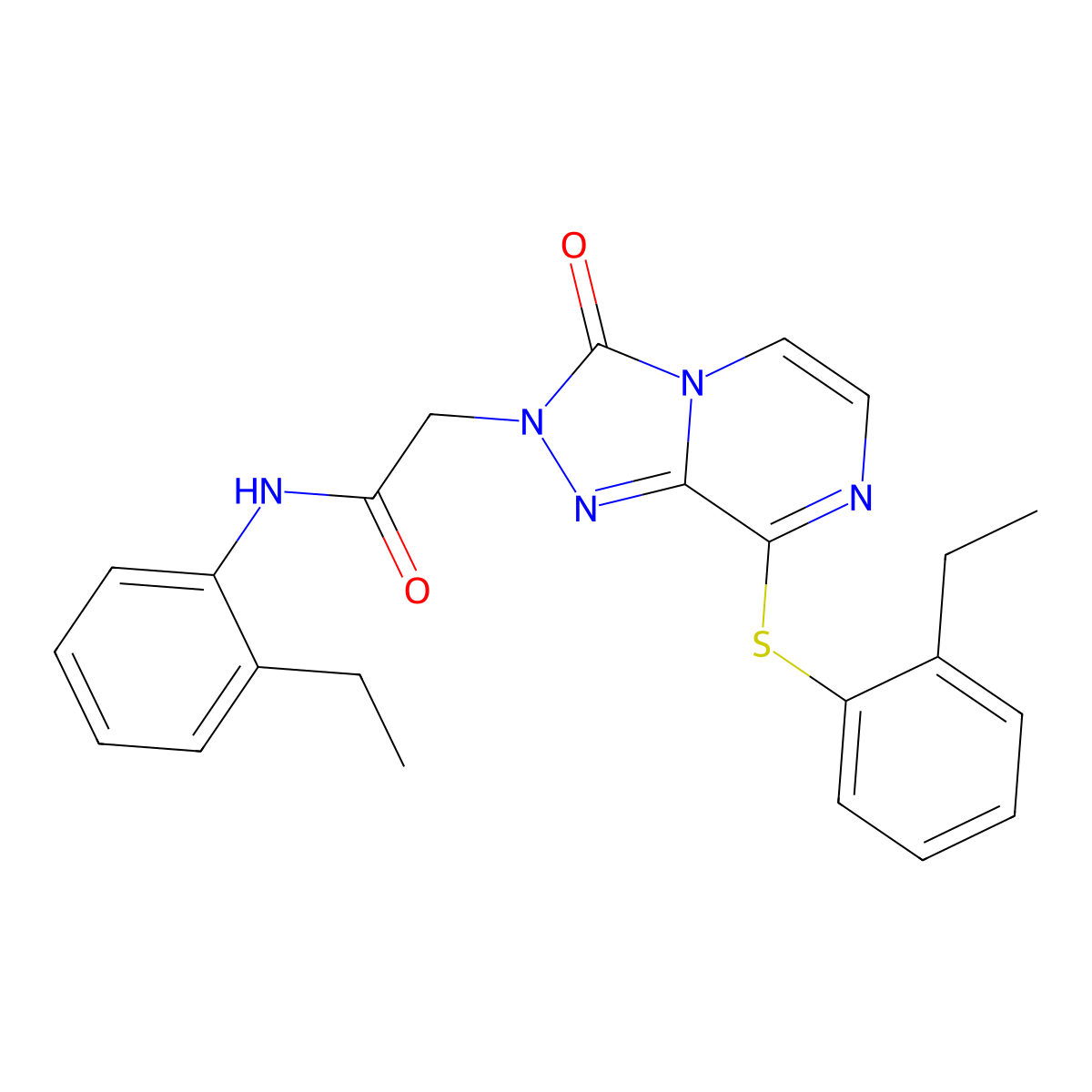 N-(2-ethylphenyl)-2-{8-[(2-ethylphenyl)sulfanyl]-3-oxo-2H,3H-[1,2,4]triazolo[4,3-a]pyrazin-2-yl}acetamide molecular structure, CAS 1251613-48-5