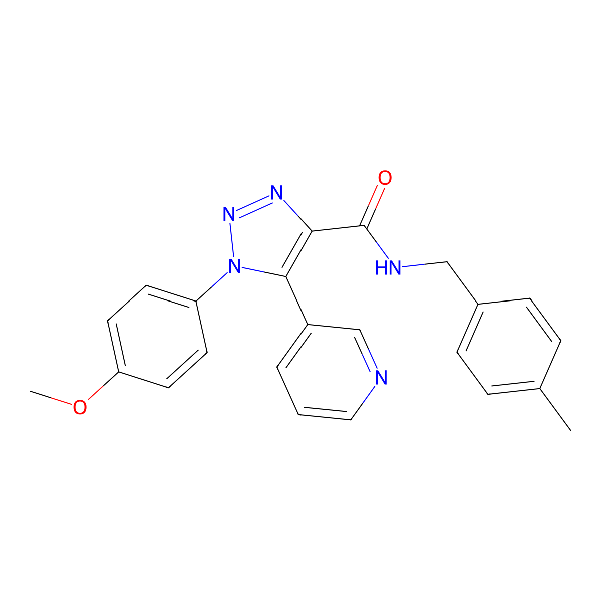 1-(4-methoxyphenyl)-N-(4-methylbenzyl)-5-(pyridin-3-yl)-1H-1,2,3-triazole-4-carboxamide molecular structure, CAS 1251613-71-4