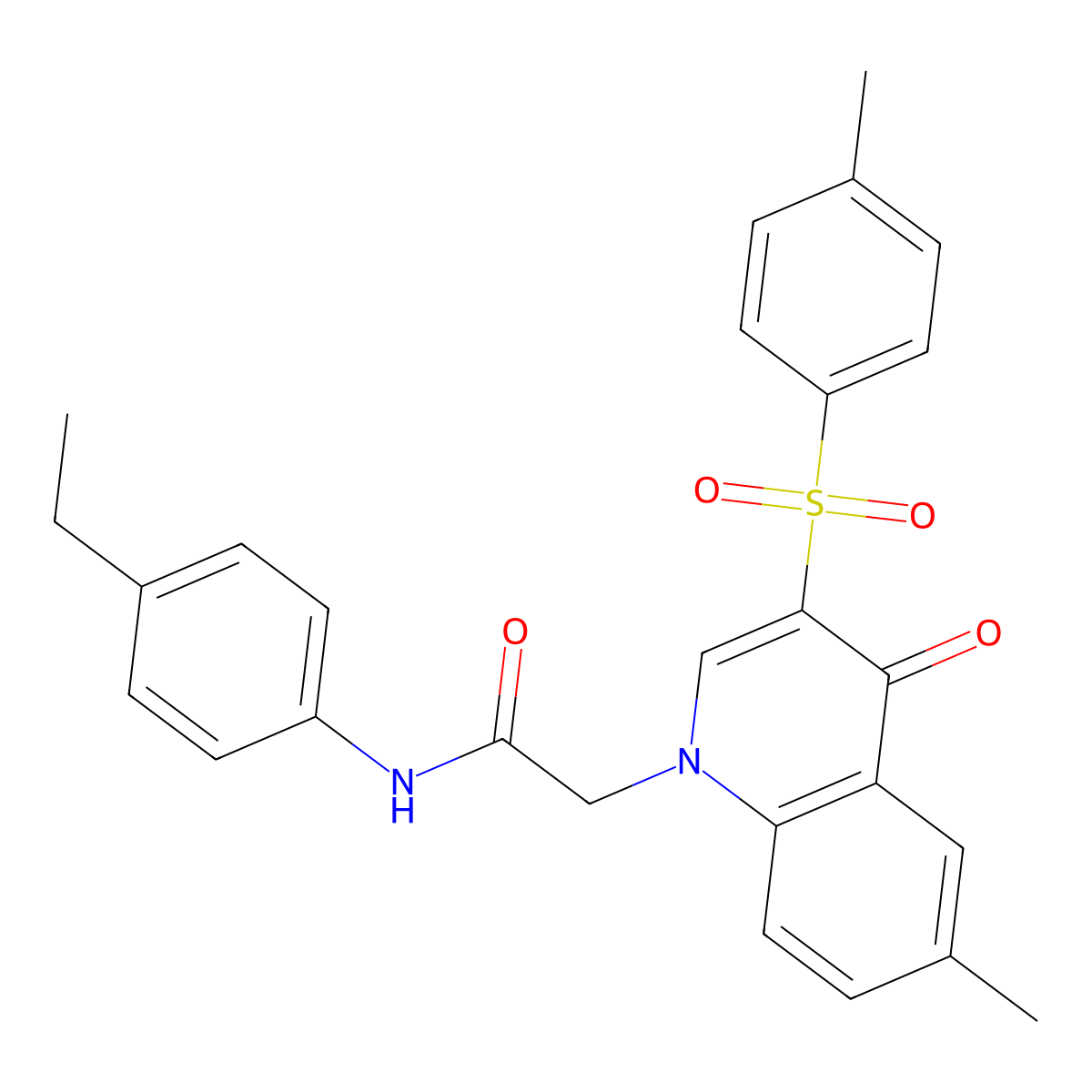 N-(4-ethylphenyl)-2-(6-methyl-4-oxo-3-tosylquinolin-1(4H)-yl)acetamide molecular structure, CAS 1251613-86-1