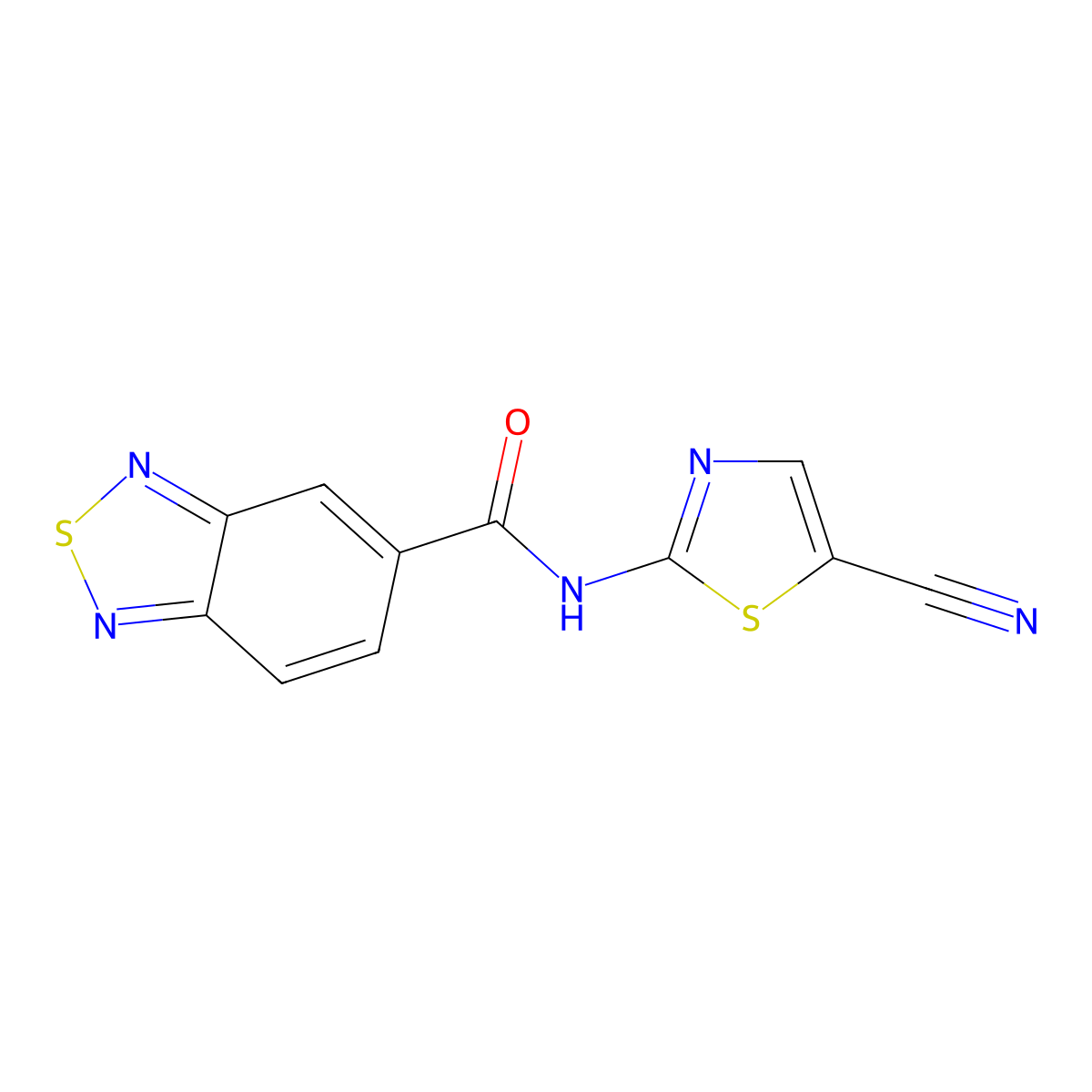 N-(5-cyanothiazol-2-yl)benzo[c][1,2,5]thiadiazole-5-carboxamide molecular structure, CAS 1251614-09-1