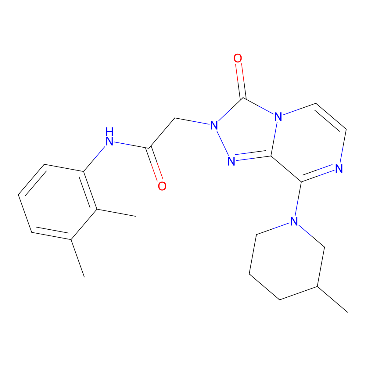 N-(2,3-dimethylphenyl)-2-[8-(3-methylpiperidin-1-yl)-3-oxo[1,2,4]triazolo[4,3-a]pyrazin-2(3H)-yl]acetamide molecular structure, CAS 1251614-24-0