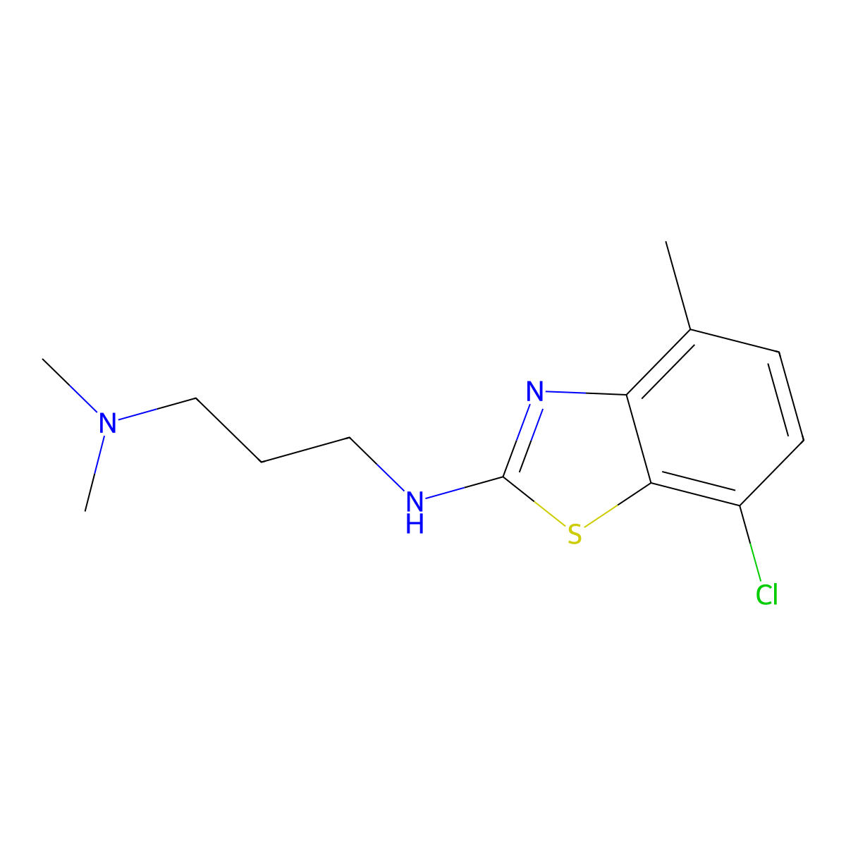 N1-(7-chloro-4-methylbenzo[d]thiazol-2-yl)-N3,N3-dimethylpropane-1,3-diamine molecular structure, CAS 1251614-57-9