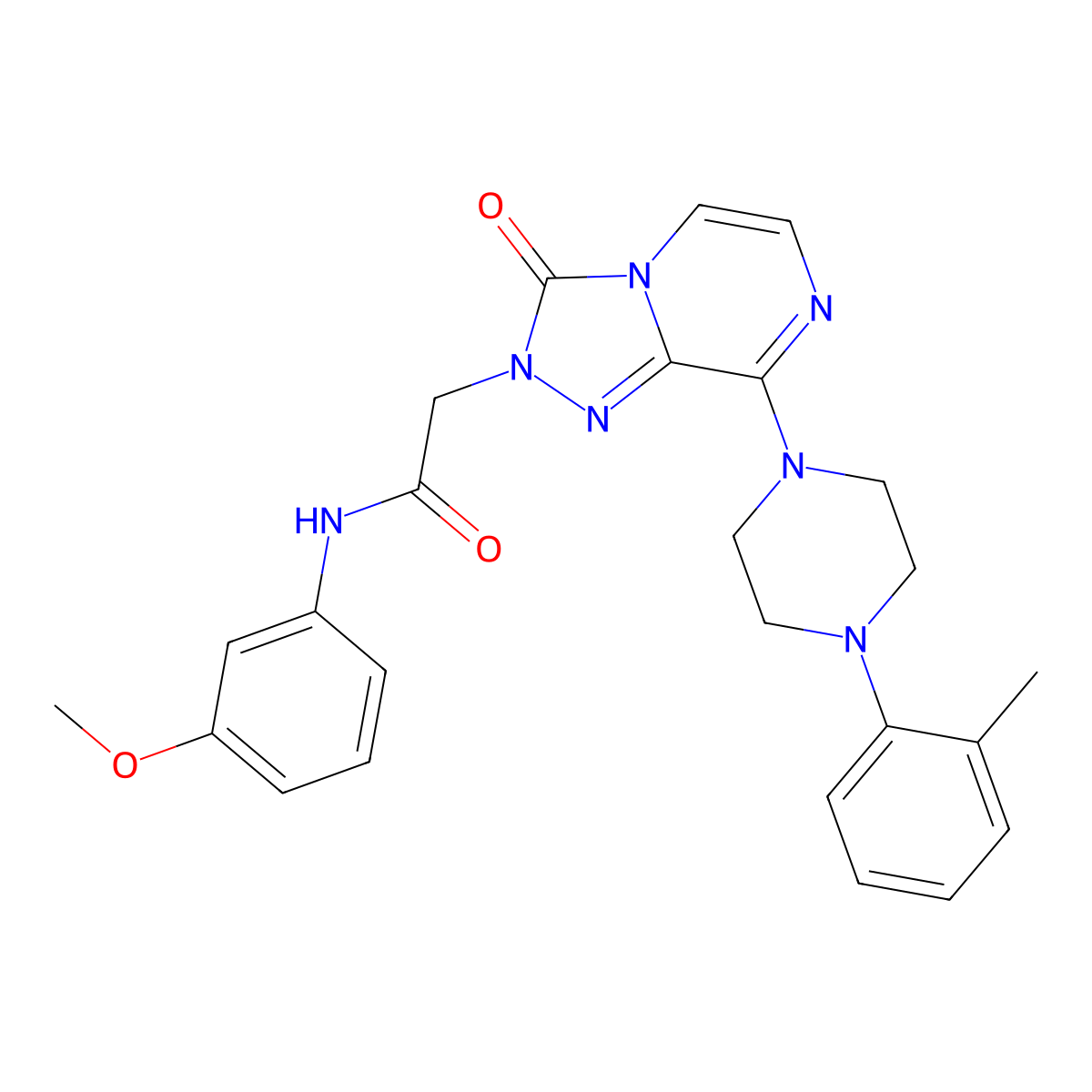 N-(3-methoxyphenyl)-2-{8-[4-(2-methylphenyl)piperazin-1-yl]-3-oxo-2H,3H-[1,2,4]triazolo[4,3-a]pyrazin-2-yl}acetamide molecular structure, CAS 1251614-63-7